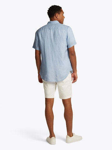 Hemden korte mouw blauw Tommy Hilfiger