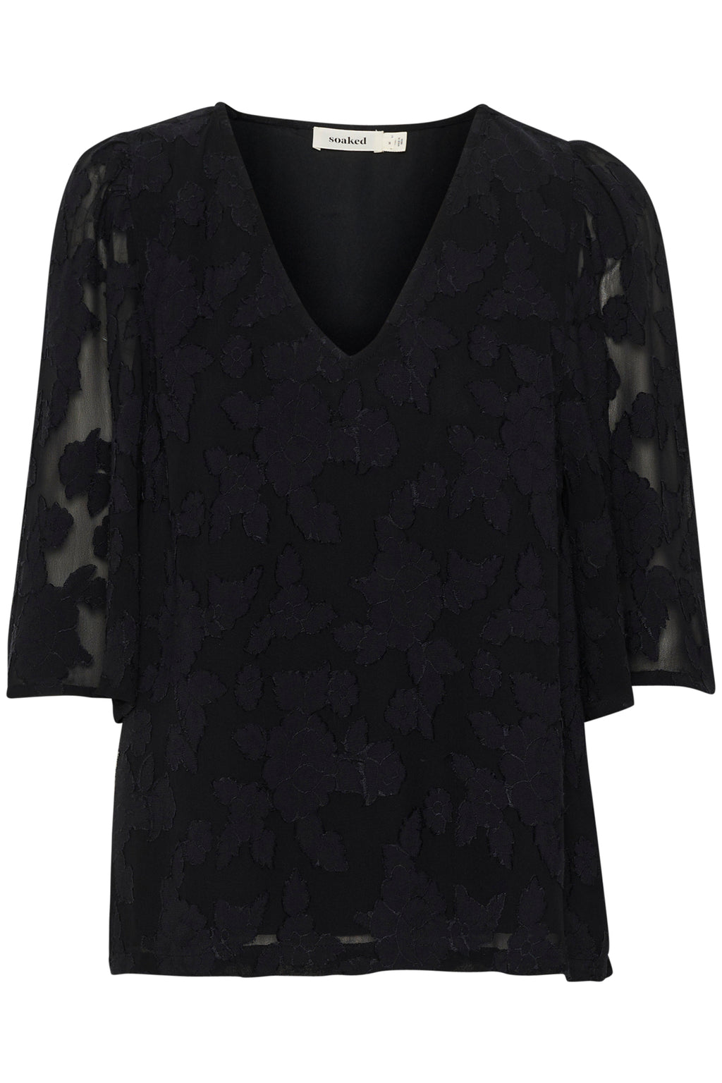 Blouses korte mouw zwart Soaked In Luxury