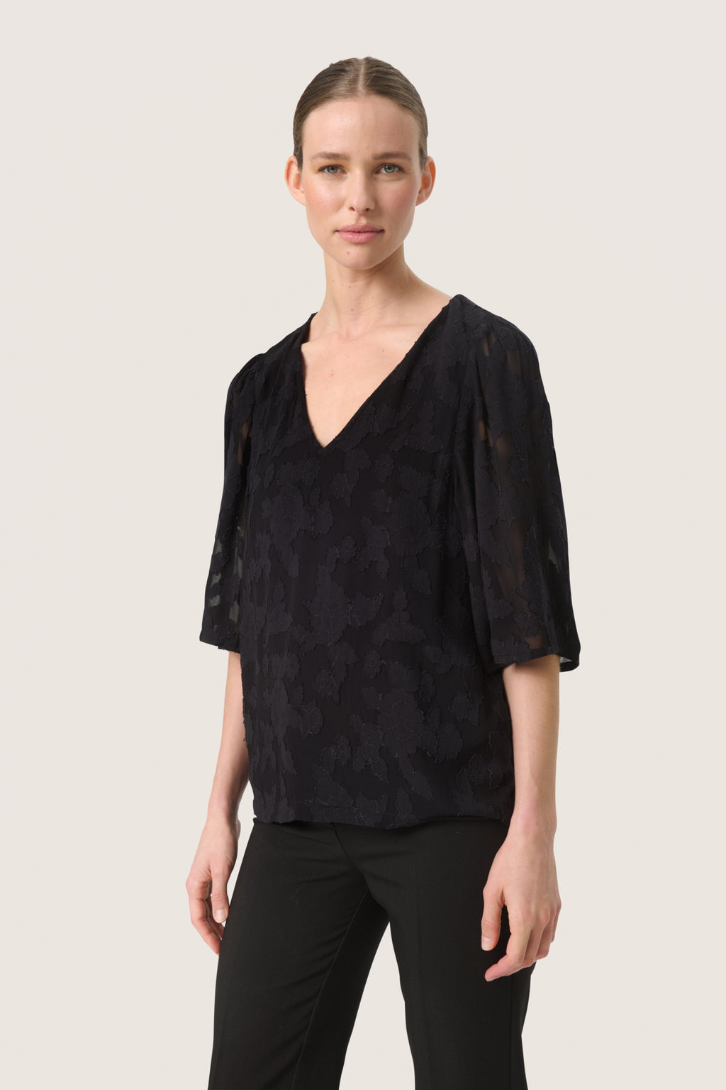 Blouses korte mouw zwart Soaked In Luxury