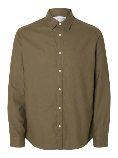 Hemden lange mouw groen Selected HOMME
