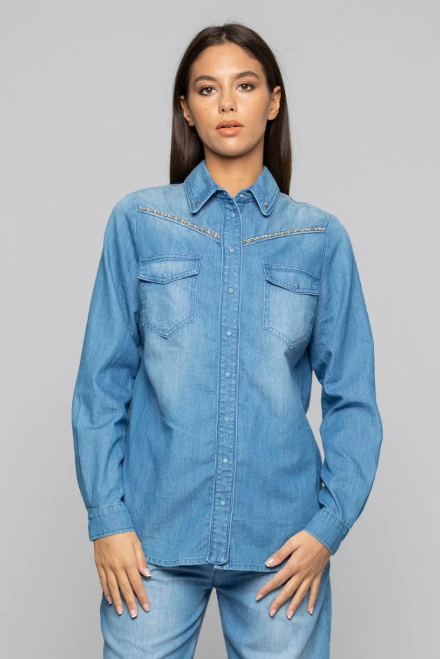 Blouses lange mouw blauw Kocca