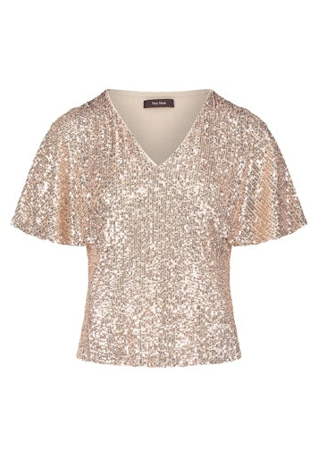 Blouses korte mouw beige Vera Mont