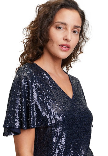 Blouses korte mouw blauw Vera Mont