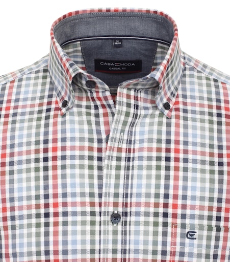 Hemden korte mouw rood Casa Moda
