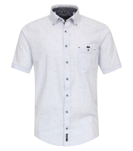 Hemden korte mouw blauw Casa Moda