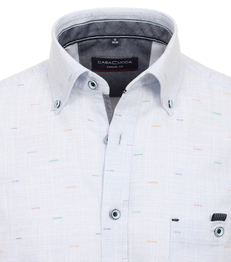 Hemden korte mouw blauw Casa Moda