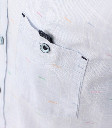 Hemden korte mouw blauw Casa Moda