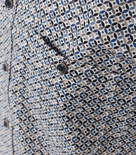 Hemden korte mouw blauw Casa Moda