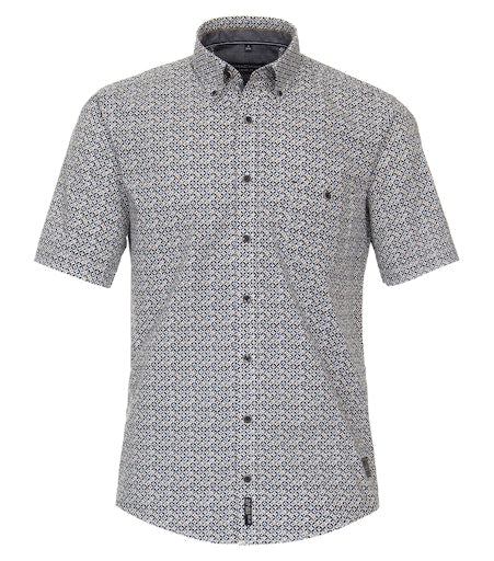 Hemden korte mouw blauw Casa Moda