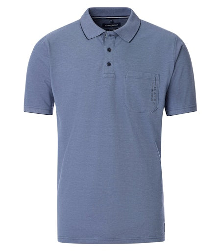 Polo's korte mouw blauw Casa Moda