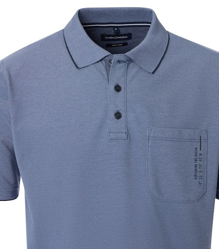 Polo's korte mouw blauw Casa Moda