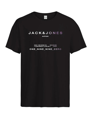 T-shirts korte mouw zwart JACK & JONES PLUS
