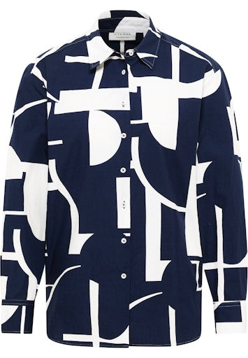 Blouses lange mouw blauw ETERNA