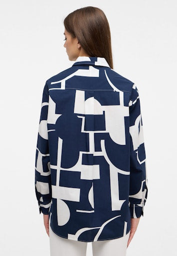 Blouses lange mouw blauw ETERNA