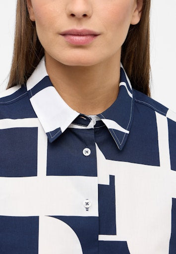 Blouses lange mouw blauw ETERNA