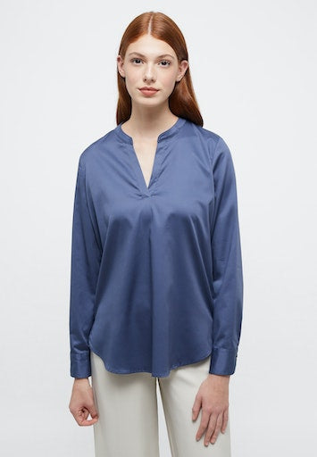 Blouses lange mouw blauw ETERNA
