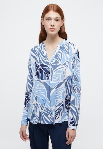 Blouses lange mouw blauw ETERNA