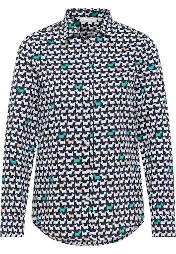 Blouses lange mouw blauw ETERNA