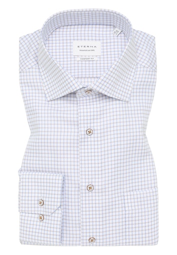 Hemden lange mouw blauw ETERNA