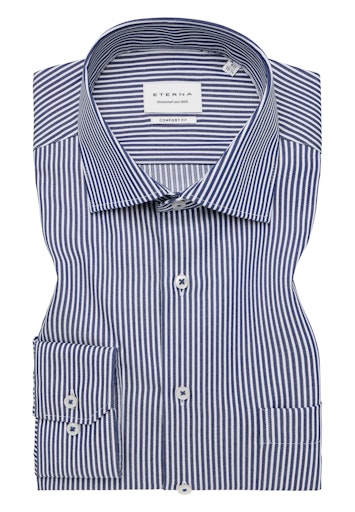 Hemden lange mouw blauw ETERNA