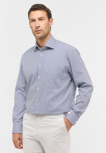 Hemden lange mouw blauw ETERNA