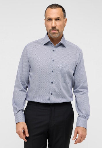 Hemden lange mouw blauw ETERNA