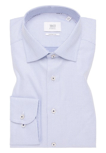 Hemden lange mouw blauw ETERNA