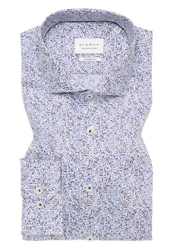 Hemden lange mouw blauw ETERNA