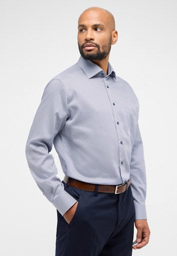 Hemden lange mouw blauw ETERNA