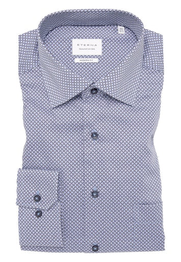 Hemden lange mouw blauw ETERNA