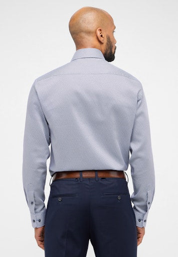 Hemden lange mouw blauw ETERNA