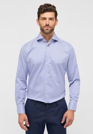 Hemden lange mouw blauw ETERNA