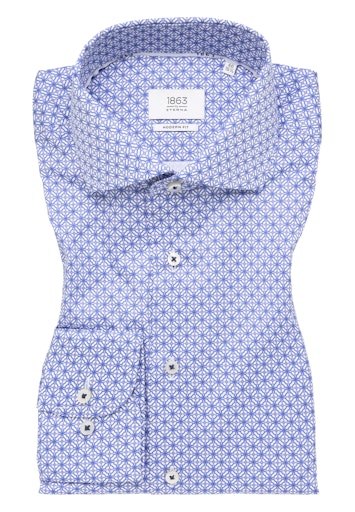 Hemden lange mouw blauw ETERNA