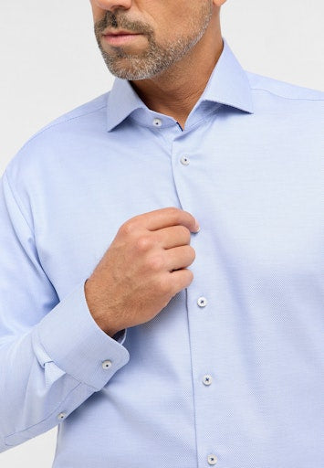 Hemden lange mouw blauw ETERNA