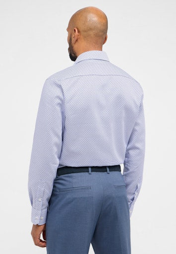 Hemden lange mouw blauw ETERNA