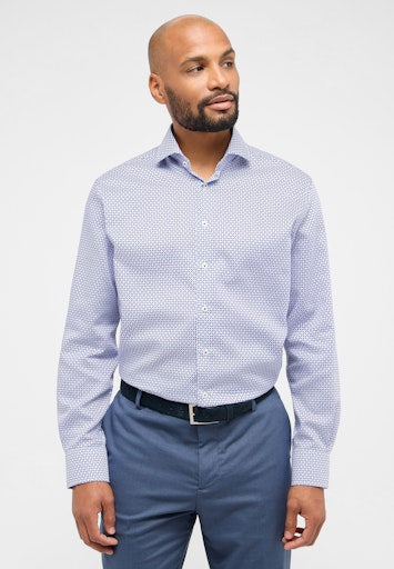 Hemden lange mouw blauw ETERNA