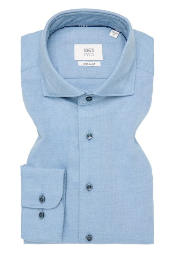 Hemden lange mouw blauw ETERNA