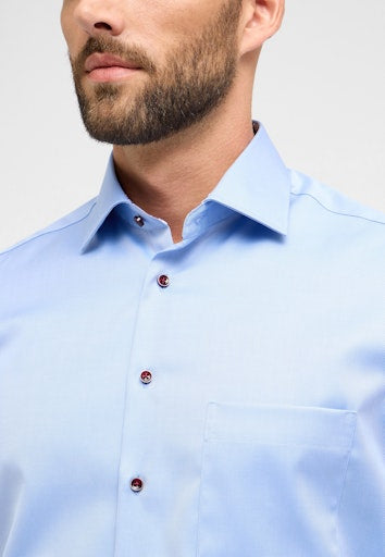 Hemden lange mouw blauw ETERNA