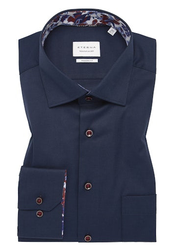 Hemden lange mouw blauw ETERNA