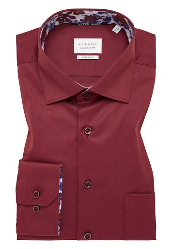 Hemden lange mouw rood ETERNA