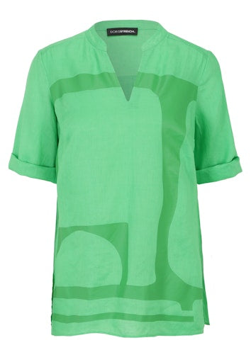 Blouses korte mouw groen Doris Streich