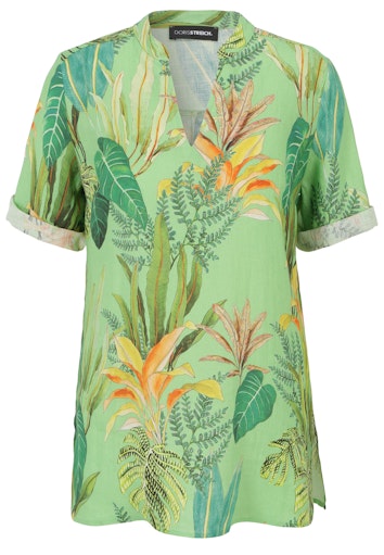 Blouses korte mouw groen Doris Streich