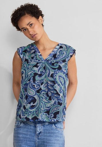 Blouses korte mouw blauw Street One