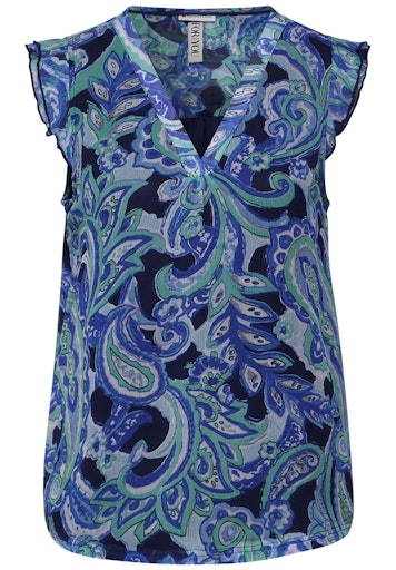 Blouses korte mouw blauw Street One