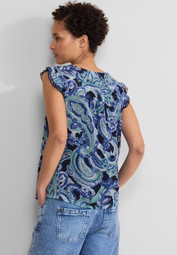 Blouses korte mouw blauw Street One