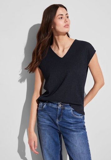 T-shirts korte mouw blauw Street One