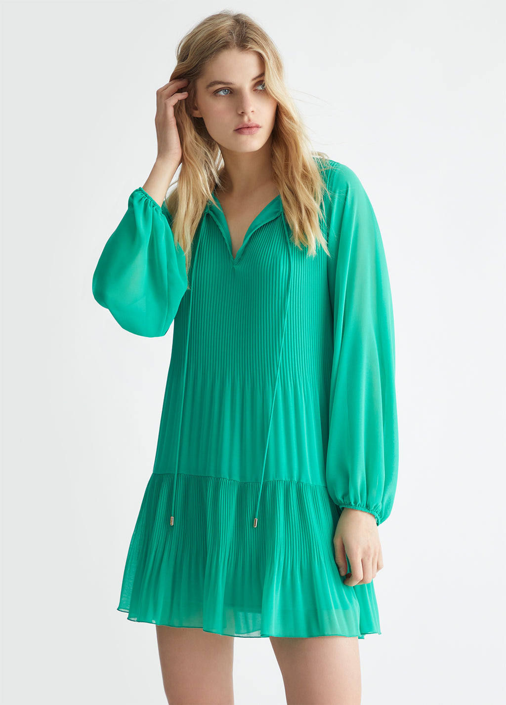Jurken lange mouw groen Liu Jo