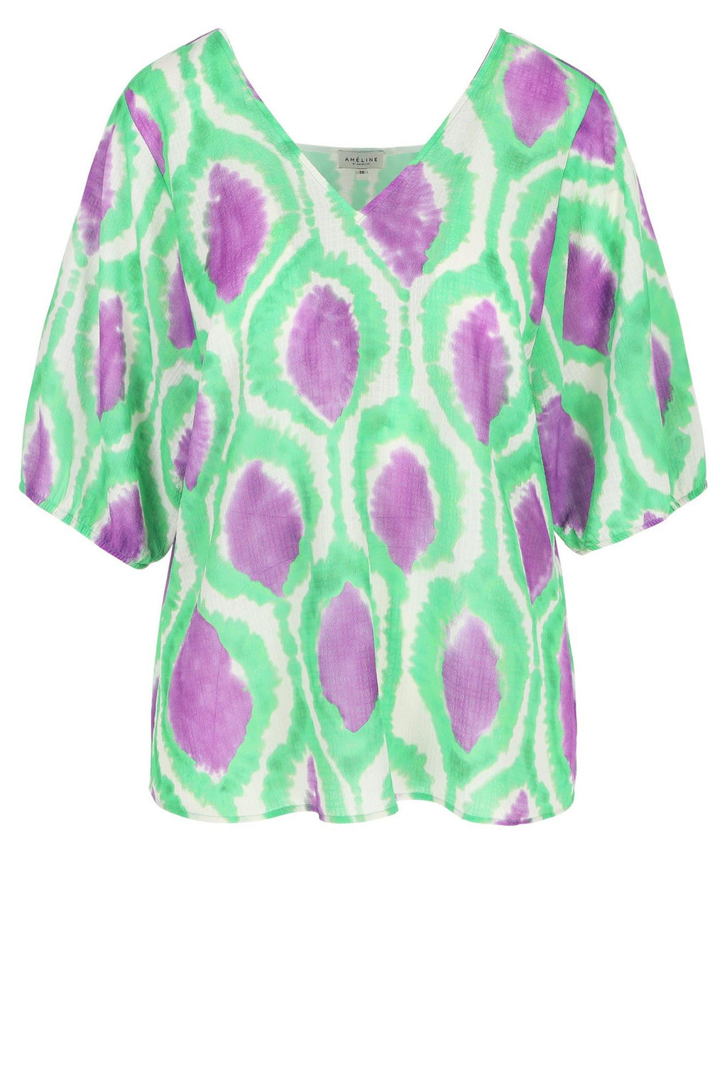 Blouses korte mouw blauw Améline