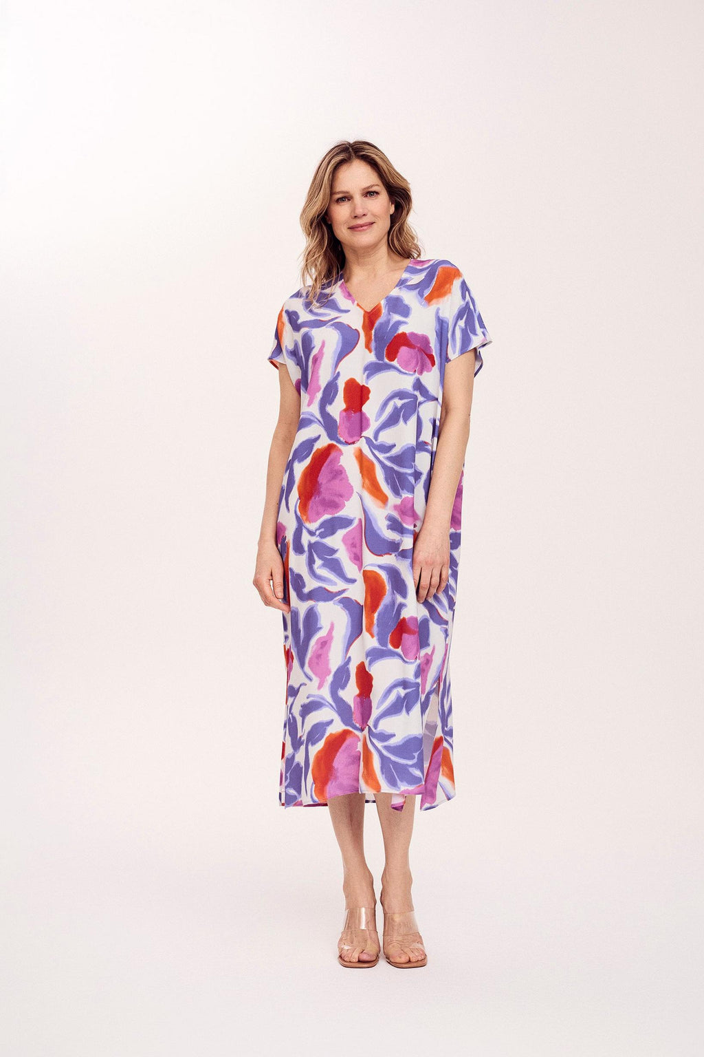 Jurken korte mouw multicolor Améline