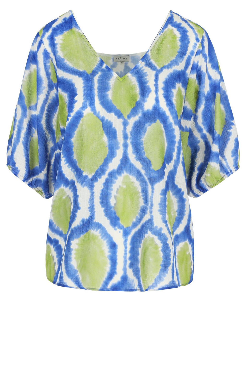 Blouses korte mouw blauw Améline